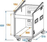 Roadinger Spezial-Kombi-Case Profi, 12 HE Rollen