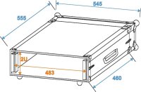 Roadinger Verstärkerrack PR-1, 2HE, 47cm tief