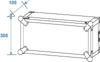 Roadinger Amplifier Rack PR-2ST, 6U, 57cm deep