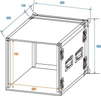 Roadinger Verstärkerrack PR-2ST, 12HE, 57cm tief