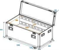 Roadinger Universal Tour Case Wheels 120 cm