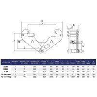Eller Beam Clamp, 1000 kg, 75-230mm
