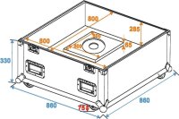 Roadinger Flightcase Mirror Ball 75cm