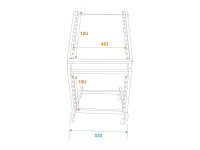 Rackwagen 12HE/10HE schwenkbar auf Rollen