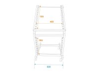 Omnitronic Rack Stand 12U/10U adjustable on Wheels