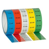 Showgear Markertape, 25mm/33m, 15m Markierung, weiss