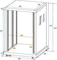 Roadinger Steel Rack SR-19, 18U