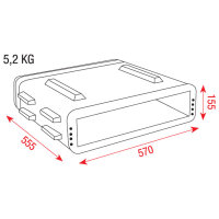 Showgear ABS Case 19 Zoll, 2U