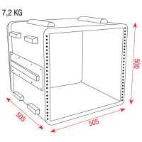 Showgear RCA-DD10ABS, Double-Door, ABS Case 19 Zoll, 10U