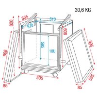 Showgear Combi Case, Rackcase mit Topmount, 10HE