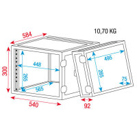 Showgear 19 Zoll Rackcase, 6U