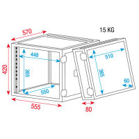 Showgear 19 Zoll Rackcase, 8U