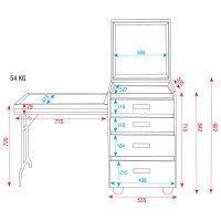 Showgear Drawercase, Schubladencase, 12 HE + Arbeitsplatte