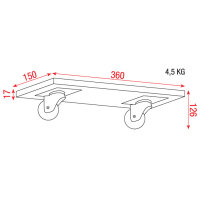 Showgear UCA-SCWB, Wheelset for Stackcase, For Stack Cases
