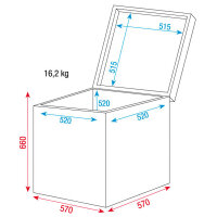 Showgear Mirrorball flightcase, Case für 50cm...