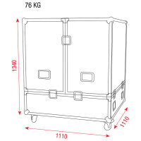 Showgear Mirrorball flightcase, Case für 100cm Spiegelkugeln