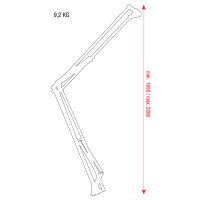 Showgear Broadcasting Stand, 1650-2200mm