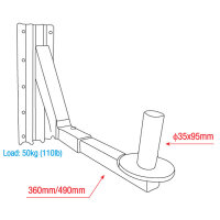 Showgear Adjustable Speakerbracket 35mm, Max load 50Kg