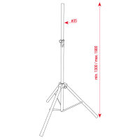 Showgear Air Pressure Speaker Stand 35mm, Aluminium...