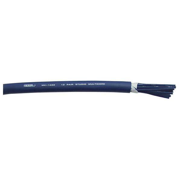 DAP-Audio MK-1222, 12 Paar Studio-Multicore, 1-fach geschirmt, Preis pro Meter, blau