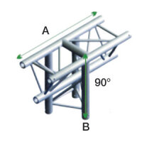 Milos Deco-22 Triangle truss, T-Cross vertical 3-way,...