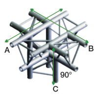 Milos Deco-22 Triangle truss, Cross + down 5-way, apex...