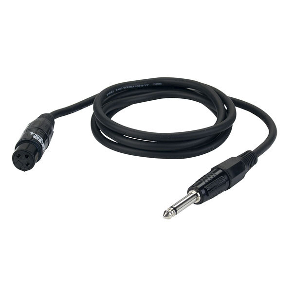 DAP-Audio Adapterkabel, XLR 3pol weiblich auf Klinke Mono, 6,0 Meter