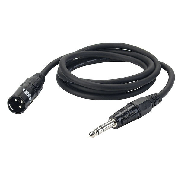 DAP-Audio Adapterkabel, XLR 3pol männlich auf Klinke Stereo, 6,0 Meter