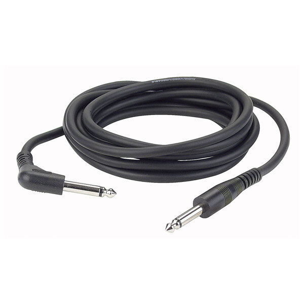 DAP-Audio FL10 - unbal. Jack mono > Jack mono 90° Black, 1,5 m