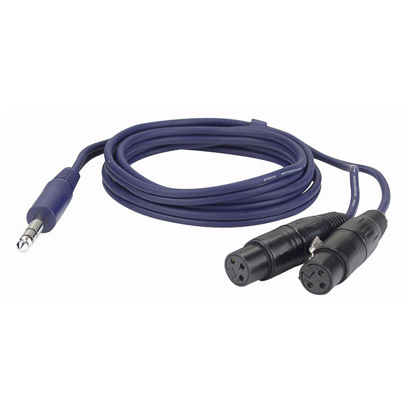 DAP-Audio Adapterkabel, 2x XLR 3pol weiblich auf Klinke Stereo, 1,5 Meter