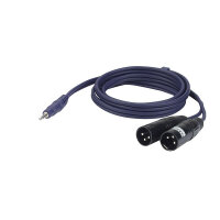 DAP-Audio Adapterkabel, Stereo Mini-Klinke auf 2x XLR...