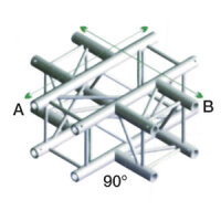 Milos Pro-30 Square F Truss, 4-way -71cm, QCF41, 90°...