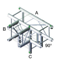 Milos Pro-30 Square F Truss, T-Cross + Down 4-way, 71 cm,...