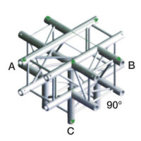 Milos Pro-30 Square F Truss, Cross + Down 5-way -71cm,...