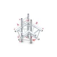 Milos Pro-30 Triangle F Truss, Cross up/down 6-way, 71cm, ATF61, 90° corner