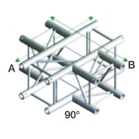 Milos Pro-30 Square G Truss, Cross 4-way -71cm, QCU41,...