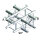 Milos Pro-30 Square G Truss, Cross 4-way -71cm, QCU41, 90° corner, silver