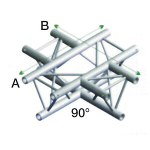 Milos Pro-30 Triangle G Truss, 4-way, horizontal, 71 cm, ACU41, 90° corner