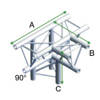 Milos Pro-30 Triangle G Truss, T-Cross + down, 4-way, 71...