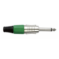 DAP-Audio 6.3 mm. Jackplug mono, Nickel housing, Green...