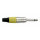 DAP-Audio 6.3 mm. Jackplug mono, Nickel housing, Yellow endcap