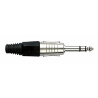 DAP-Audio 6.3 mm. Jackplug stereo, Nickel housing, Black...