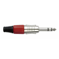 DAP-Audio 6.3 mm. Jackplug stereo, Nickel housing, Red...