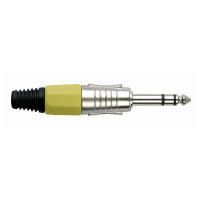 DAP-Audio 6.3 mm. Jackplug stereo, Nickel housing, Yellow...