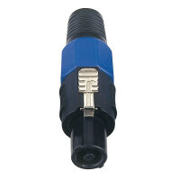 DAP-Audio Speakerconnector 4p. Black housing, Male, blue...