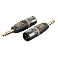 DAP-Audio XGA28, Adapter/Verbinder, 3-pol XLR männlich auf Klinke männlich stereo