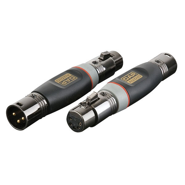 DAP-Audio XGA30, Adapter/Verbinder, 5-pol XLR weiblich auf 3-pol XLR männlich