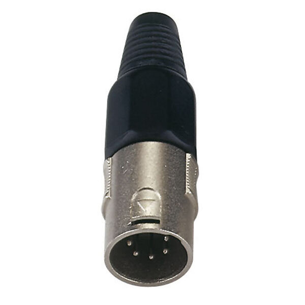 DAP-Audio XLR 5p. Connector male, Nickel housing, Black endcap