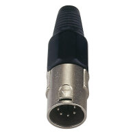 DAP-Audio XLR 5p. Connector male, Nickel housing, Black...