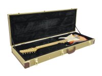 Dimavery Wooden Case for E-Guitars, tweed